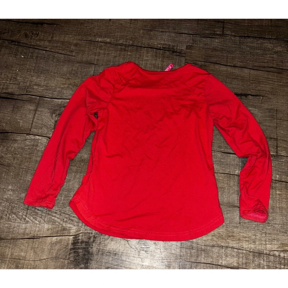 Lulu Luv Girls Red Long Sleeve Top Shirt‎ Size 7/8 LAT1250GST72